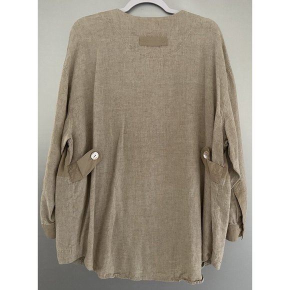 Free Wear By Jonathan Hoenscheidt Two-tone Tan Men's Sz Large Cardigan - Picture 7 of 13